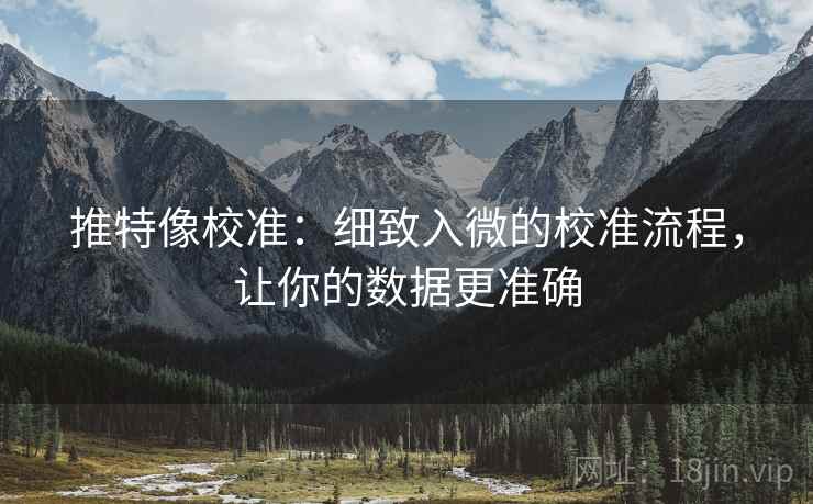 推特像校准：细致入微的校准流程，让你的数据更准确